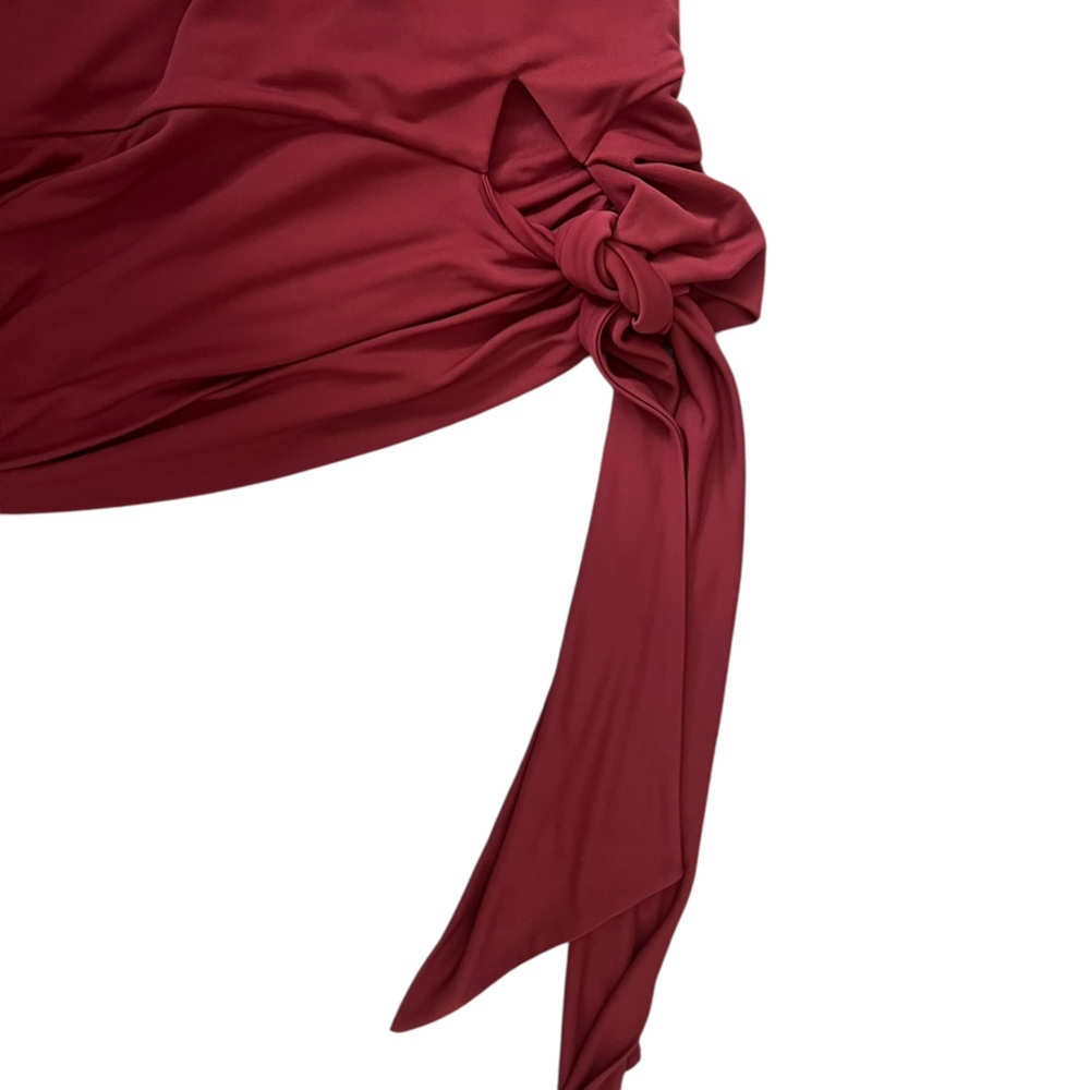 Lovers and Friends red dress Hip Tie Turtleneck Dress in Deep Red - Picture 5 of 7